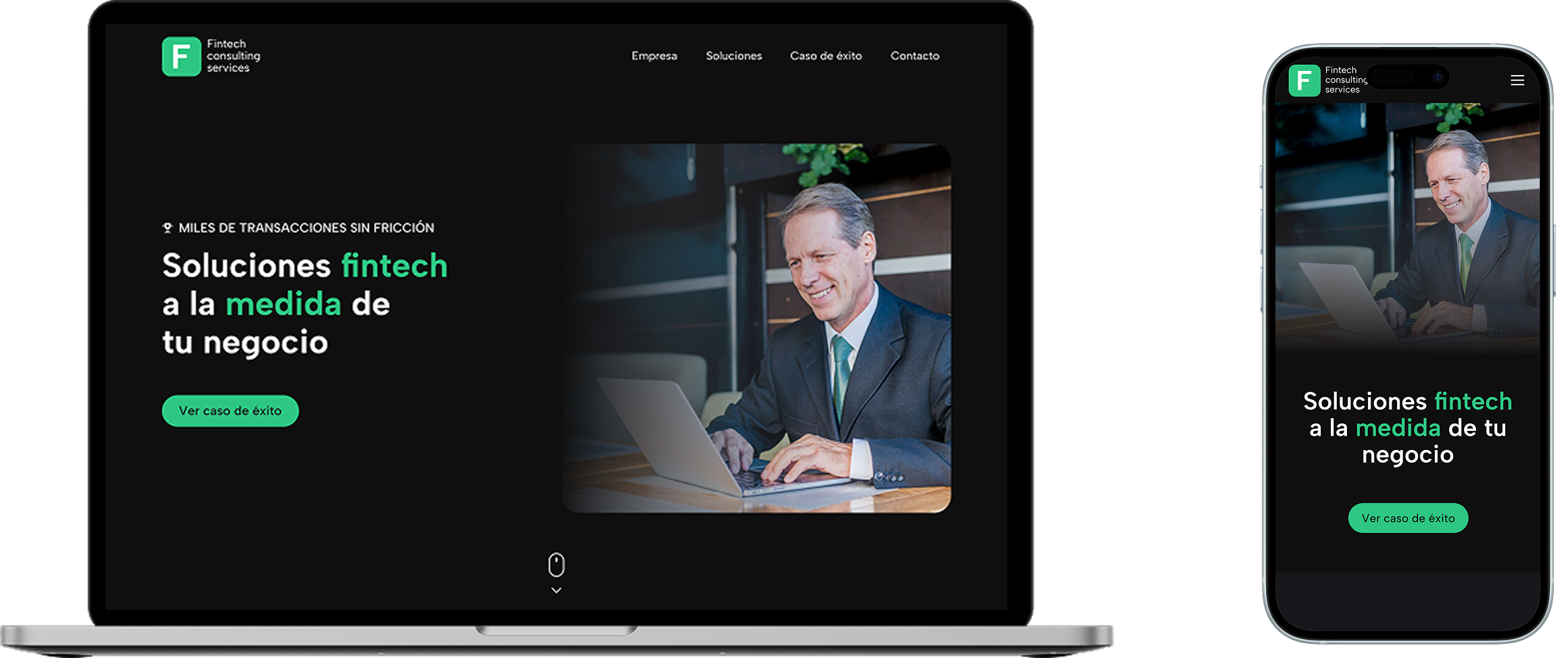 Diseño final de la landing page rediseñada